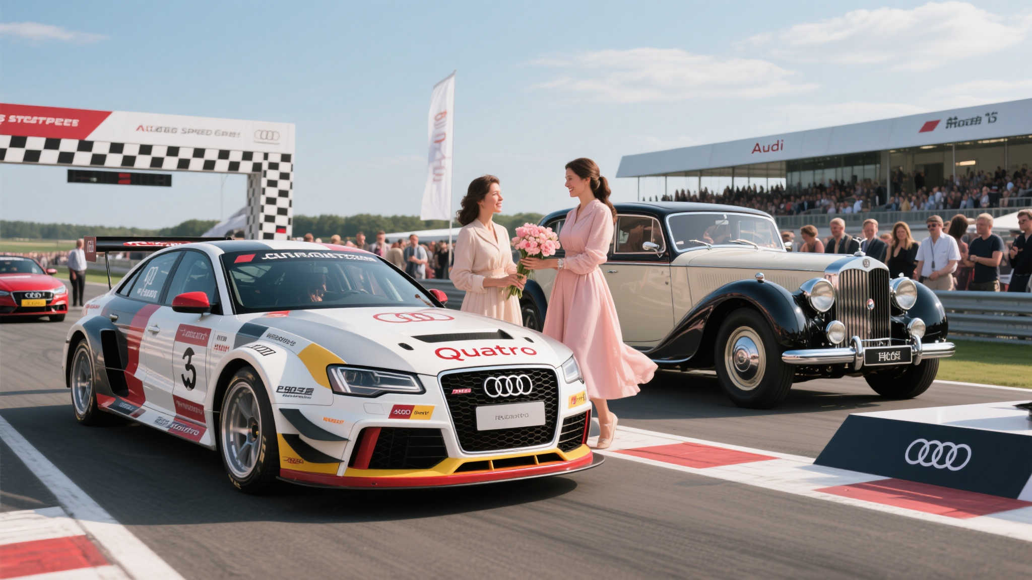 奥迪母亲节速度节:quattro冠军车与新老霍希同台绽放 奥迪母亲节速度节:quattro冠军车与新老霍希同台绽放
